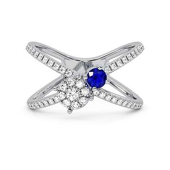 Echoing Arc Gemstone Ring