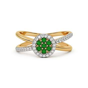 Subtle Horizon Gemstone Ring