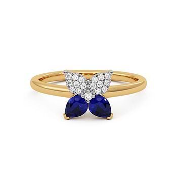 Eternal Fluttering Gemstone Ring