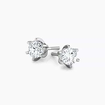 Celeste Solitaire Stud Earrings