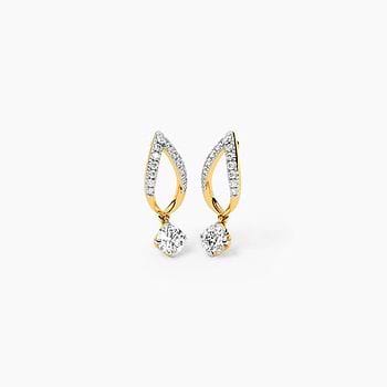 Dewdrop Dazzle Solitaire Stud Earrings