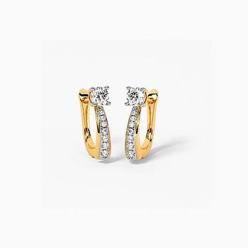 Reverie Solitaire Hoop Earrings