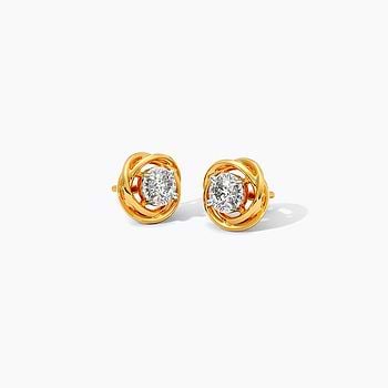 Zinnia Solitaire Stud Earrings
