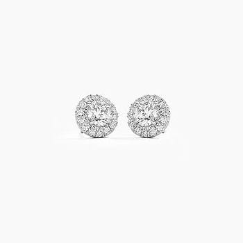 French Halo Solitaire Stud