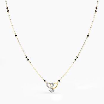 Shimmering Hearts Solitaire Mangalsutra
