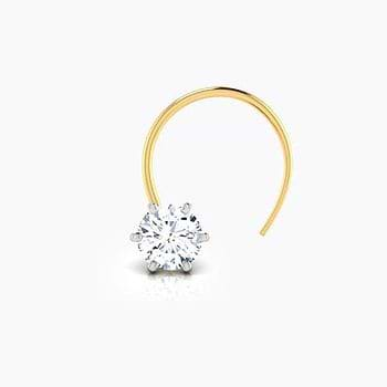 Petunia Solitaire Nose Pin