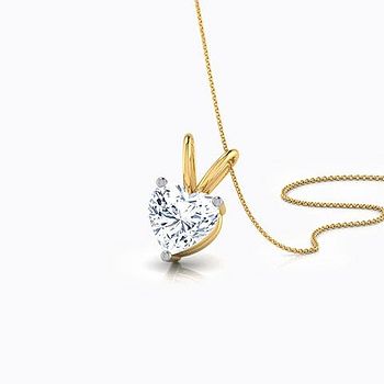 Loopy Heart Solitaire Pendant