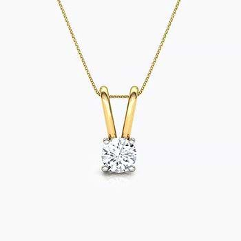 V' Loop Solitaire Pendant