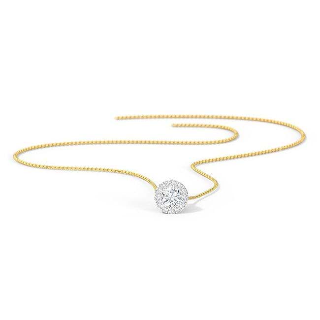 Shop Halo Disc Solitaire Pendant Online CaratLane US