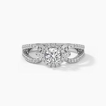 Eleanor Hoop Solitaire Ring