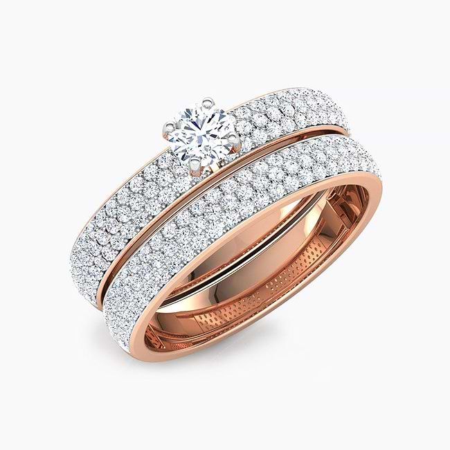 Caratlane bridal ring hot sale set
