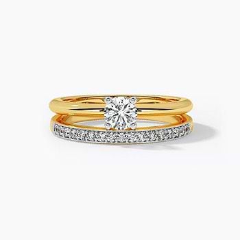 Glow Solitaire Bridal Ring Set