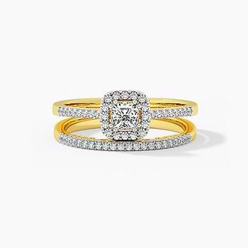 Sunshine Solitaire Bridal Ring Set