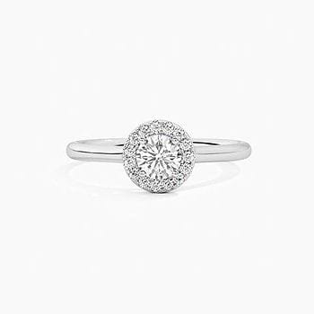 Halo Petite Solitaire Ring