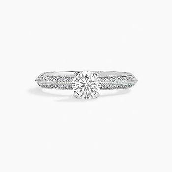 Sharp Edged Solitaire Ring