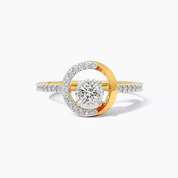 Radiant Halo Solitaire Ring
