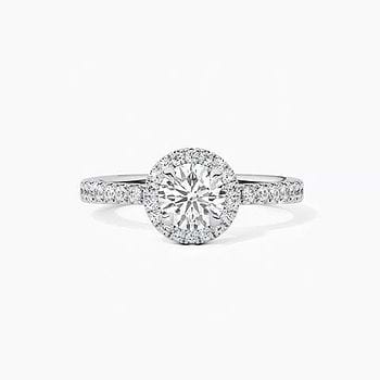 Solitary Halo Solitaire Ring