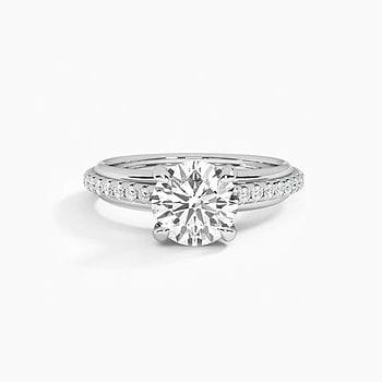 Layer Band Solitaire Ring