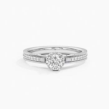 Gallery Detailed Solitaire Ring