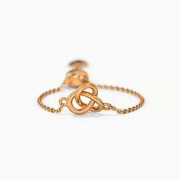 Loop and Heart Gold Flexi Ring