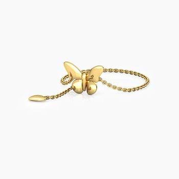 Butterfly Gold Flexi Ring