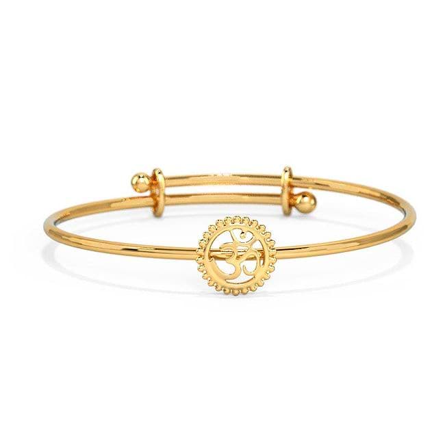 Shop Ornate Om Baby Gold Bangle Online CaratLane US
