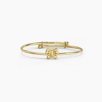 Butterfly Adjustable Baby Gold Bangle