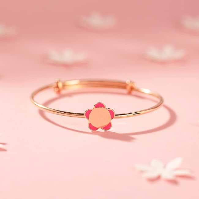 Personalised baby bangle rose gold sale