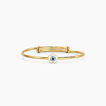 Bloom Evil Eye Baby Gold Bangle