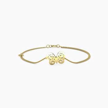 Cassandra the Butterfly Kids' Gold Bracelet