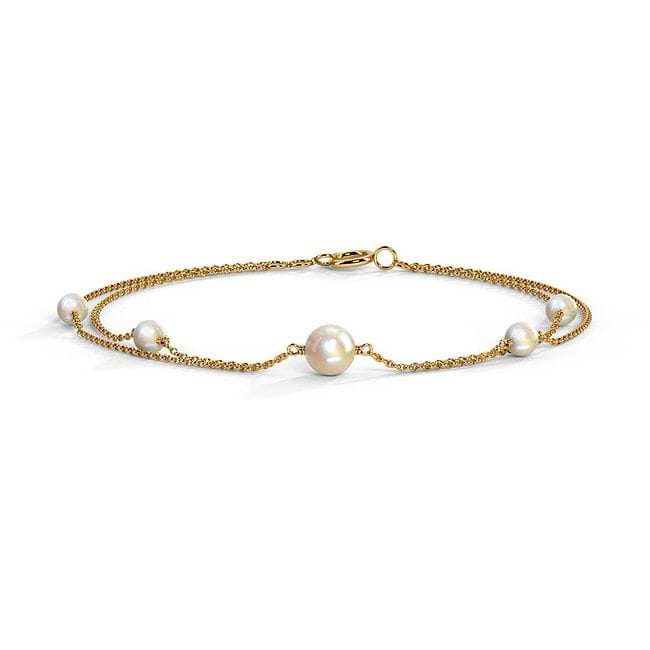 Pearl Bracelet, 18 kt Gold Pearl Bracelet Online