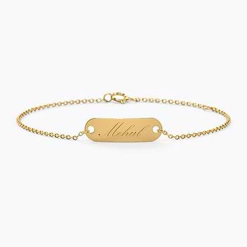 Lani Engrave Baby Gold Bracelet
