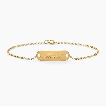 Lani Engrave Baby Gold Bracelet