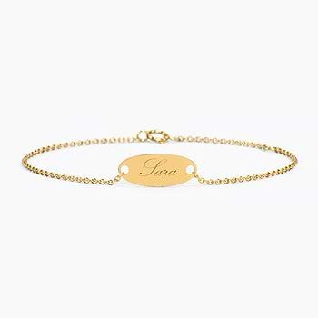 Carola Engrave Baby Gold Bracelet