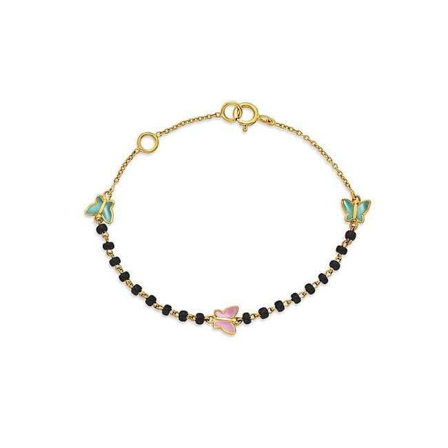 Gold bracelet with butterfly best sale