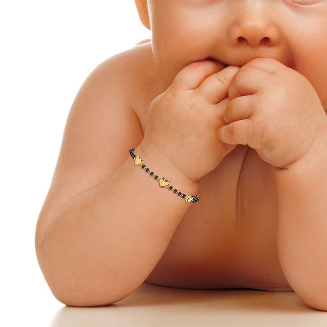 Black and gold bracelet for babies deals