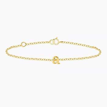Classic Gold Alphabet A Bracelet