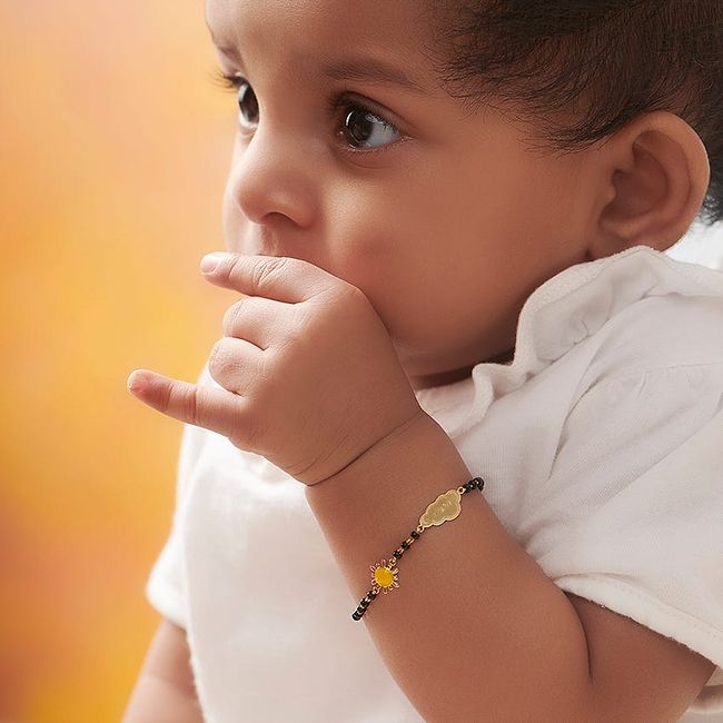 Cute And Comfortable Gold Bangles For Babies | Caratlane