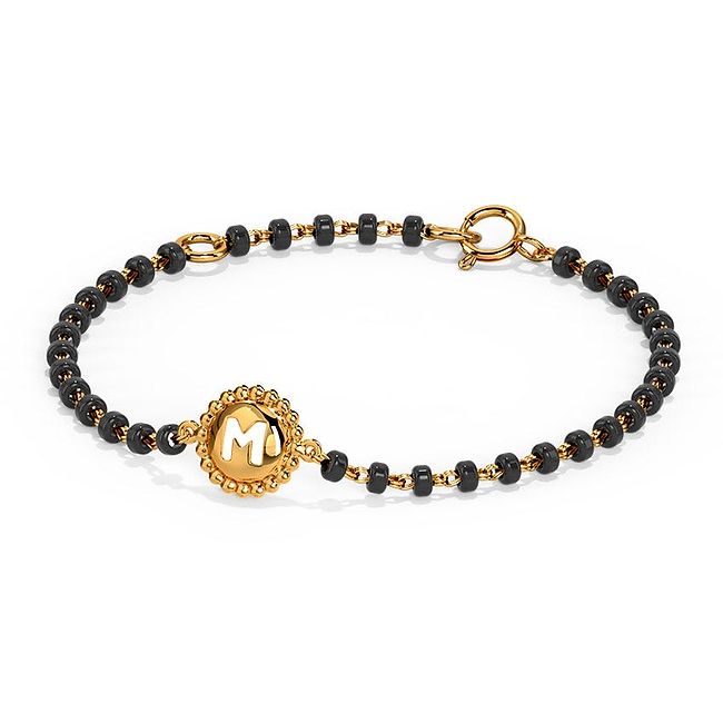 Shop Alphabet M Nazaria Gold Bracelet Online - CaratLane US