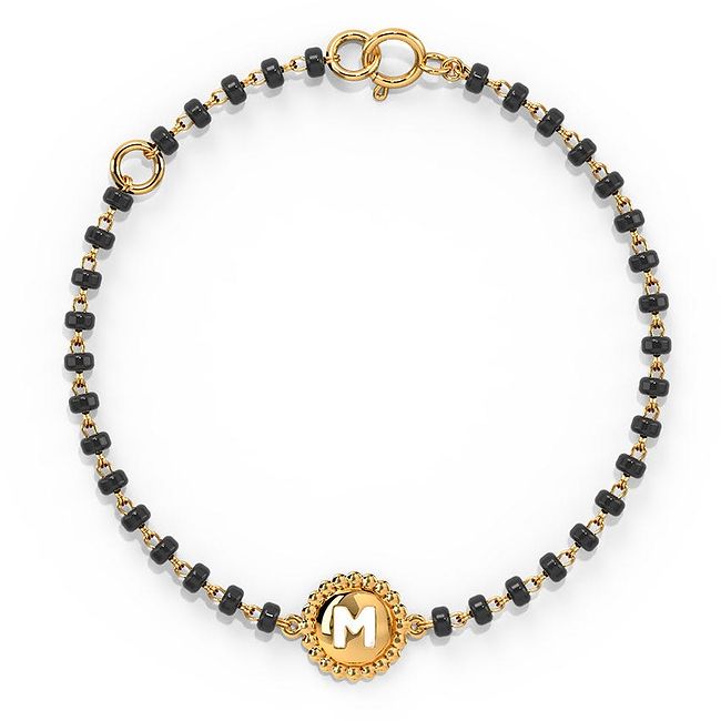 Shop Alphabet M Nazaria Gold Bracelet Online - CaratLane US