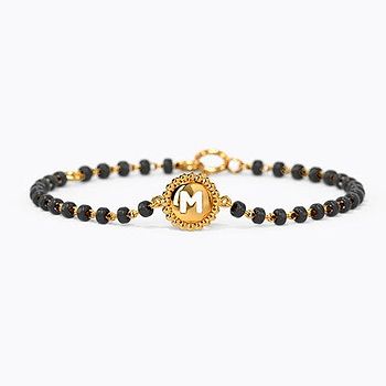 Alphabet M Nazaria Gold Bracelet