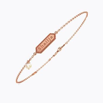 Shiny Gold Gemstone Personalised Bracelet 
