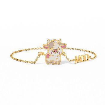 Cow Moo Kids Gold Bracelet
