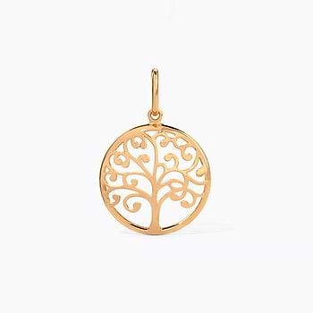 Tree of Life Good Luck Gold Charm