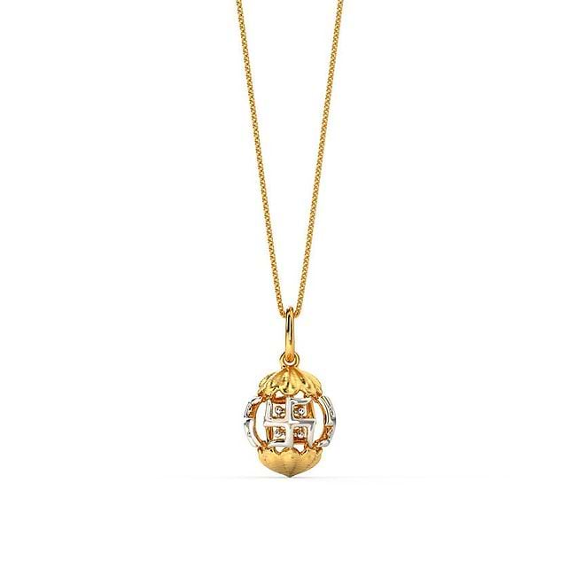 Swastik gold pendant on sale