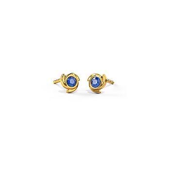 Swirl Gemstone Stud Earrings