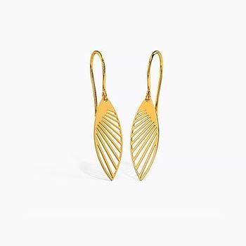 Rhodeus Drop Gold Earrings