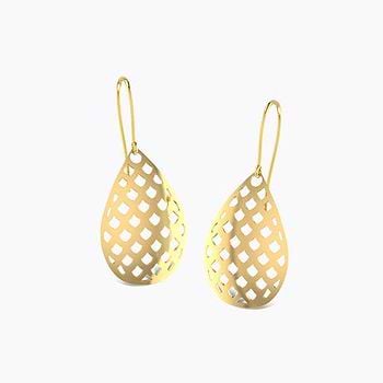 Elyse Cutout Gold Drop Earrings