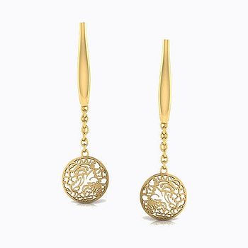 Amelie Cutout Gold Drop Earrings