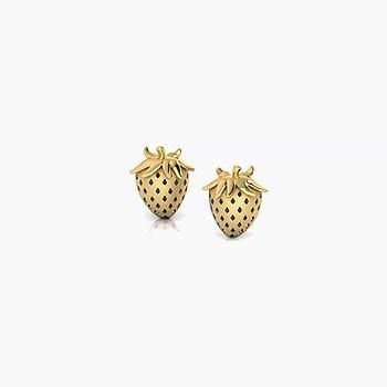 Strawberry Shortcake Kids' Gold Earrings